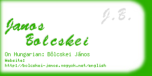janos bolcskei business card
