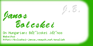 janos bolcskei business card